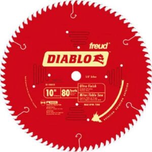 Freud D1080X Diablo 10-Inch 80-tooth ATB Finish Saw Blade